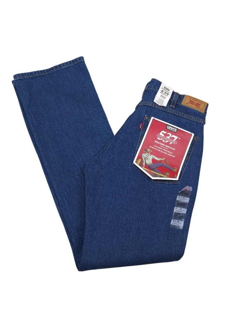 Levis 537 Western Bootcut Jeans Mens W31 L34 Denim Stretch Sits Below Waist